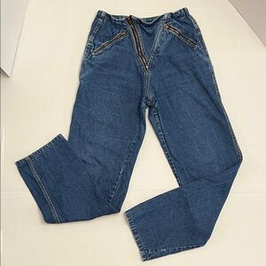 80’s VINTAGE FREDERICK’S OF HOLLYWOOD ZIP FRONT STRAIGHT LEG ANKLE JEANS